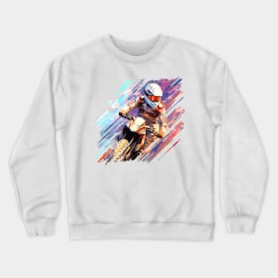 Moto Racing Fast Speed Competition Abstract Crewneck Sweatshirt